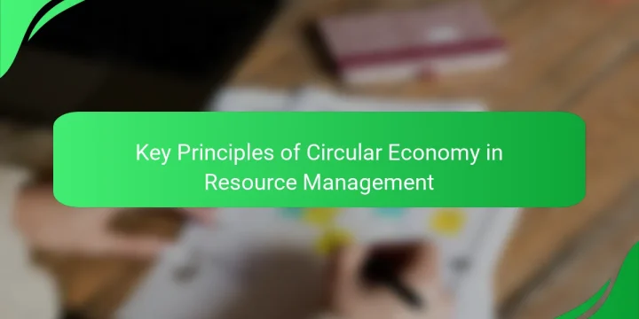 Key Principles of Circular Economy in Resource Management