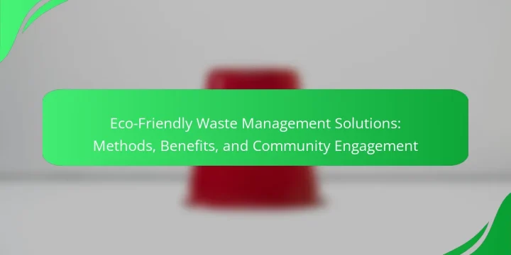 Eco-Friendly Waste Management Solutions: Methods, Benefits, and Community Engagement