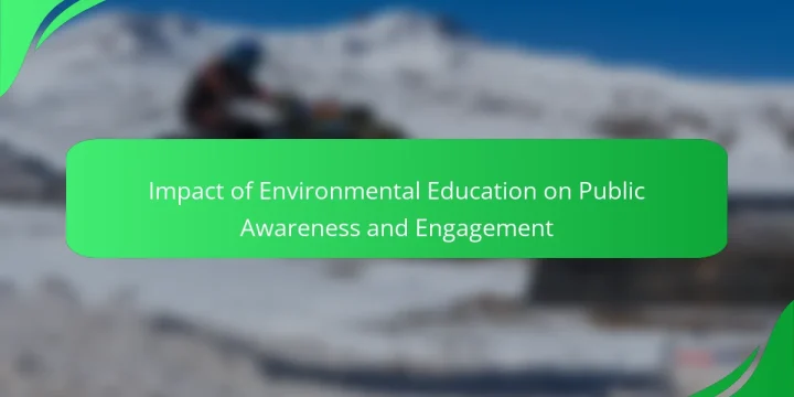Impact of Environmental Education on Public Awareness and Engagement