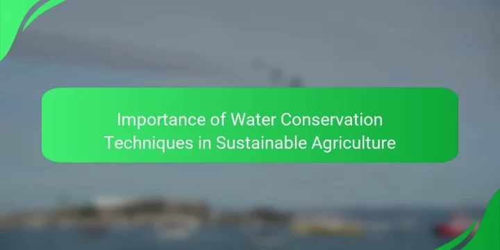 Importance of Water Conservation Techniques in Sustainable Agriculture