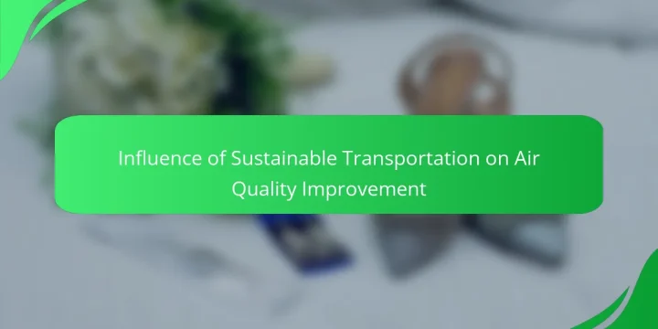 Influence of Sustainable Transportation on Air Quality Improvement