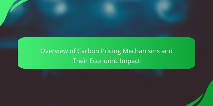 Overview of Carbon Pricing Mechanisms and Their Economic Impact