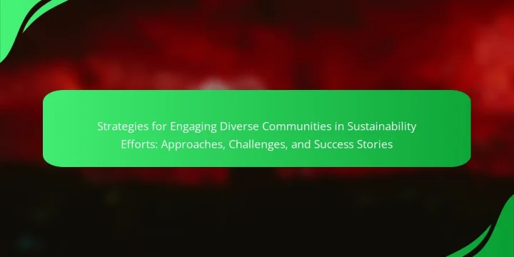 Strategies for Engaging Diverse Communities in Sustainability Efforts: Approaches, Challenges, and Success Stories
