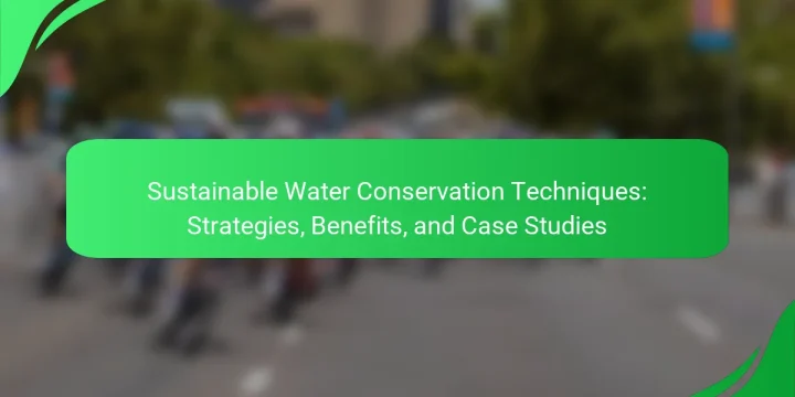 Sustainable Water Conservation Techniques: Strategies, Benefits, and Case Studies