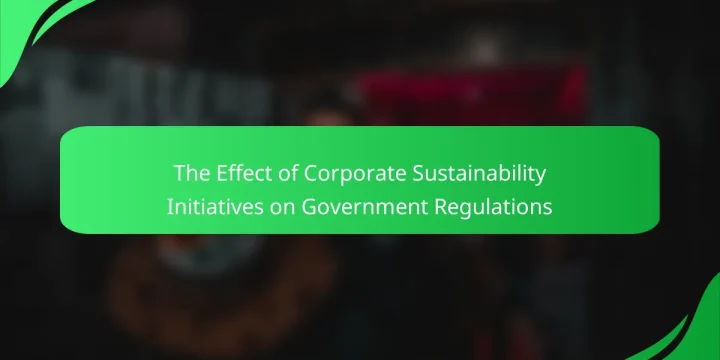 The Effect of Corporate Sustainability Initiatives on Government Regulations