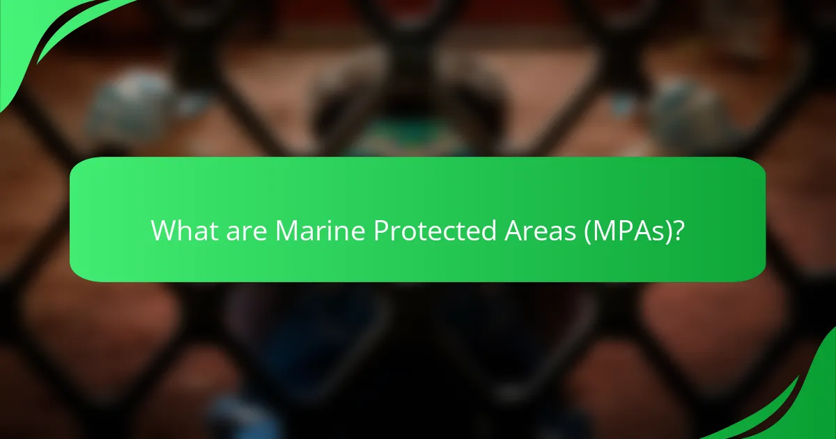 What are Marine Protected Areas (MPAs)?