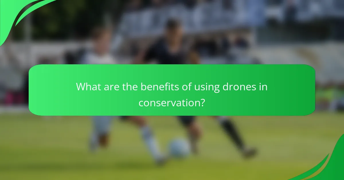 What are the benefits of using drones in conservation?
