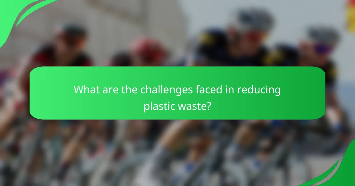 What are the challenges faced in reducing plastic waste?