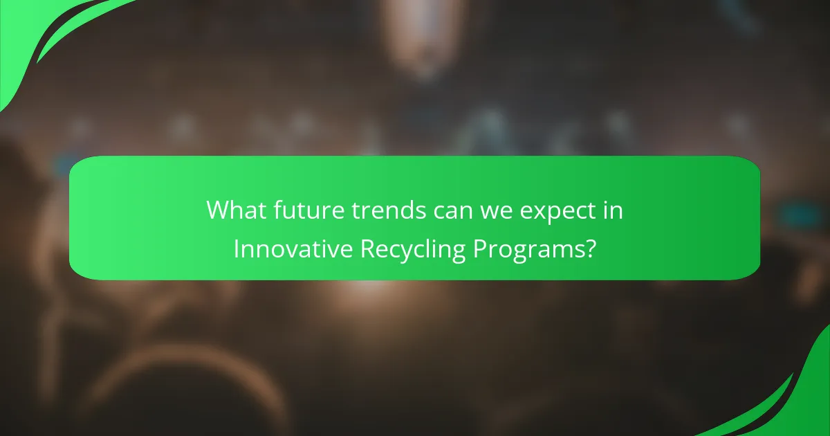What future trends can we expect in Innovative Recycling Programs?