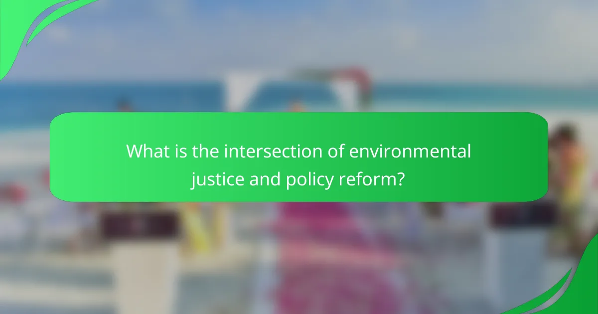 What is the intersection of environmental justice and policy reform?