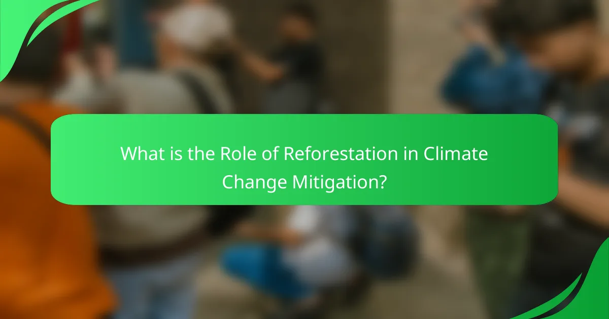What is the Role of Reforestation in Climate Change Mitigation?